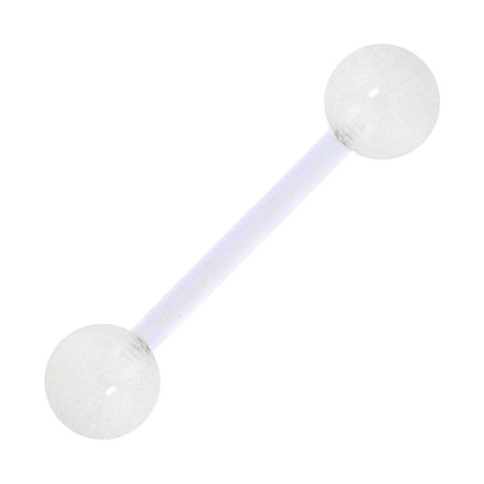 Bioplast Glacier Glow In The Dark Barbell Tongue Ring