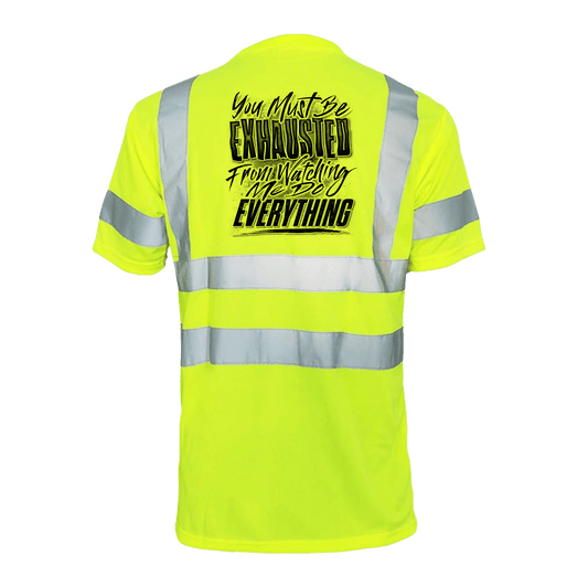 Exhausted - Reflective Safety T-Shirt