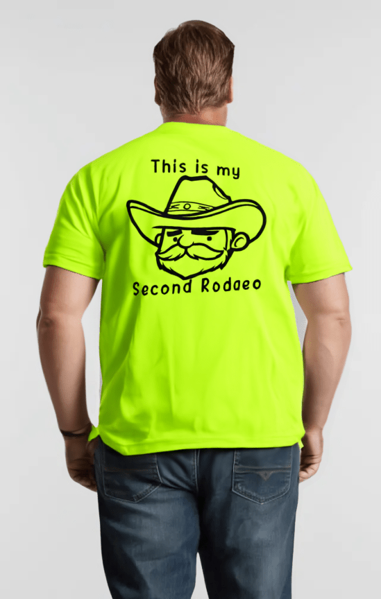 My Second Rodeo - Safety Yellow Pocket T-Shirt