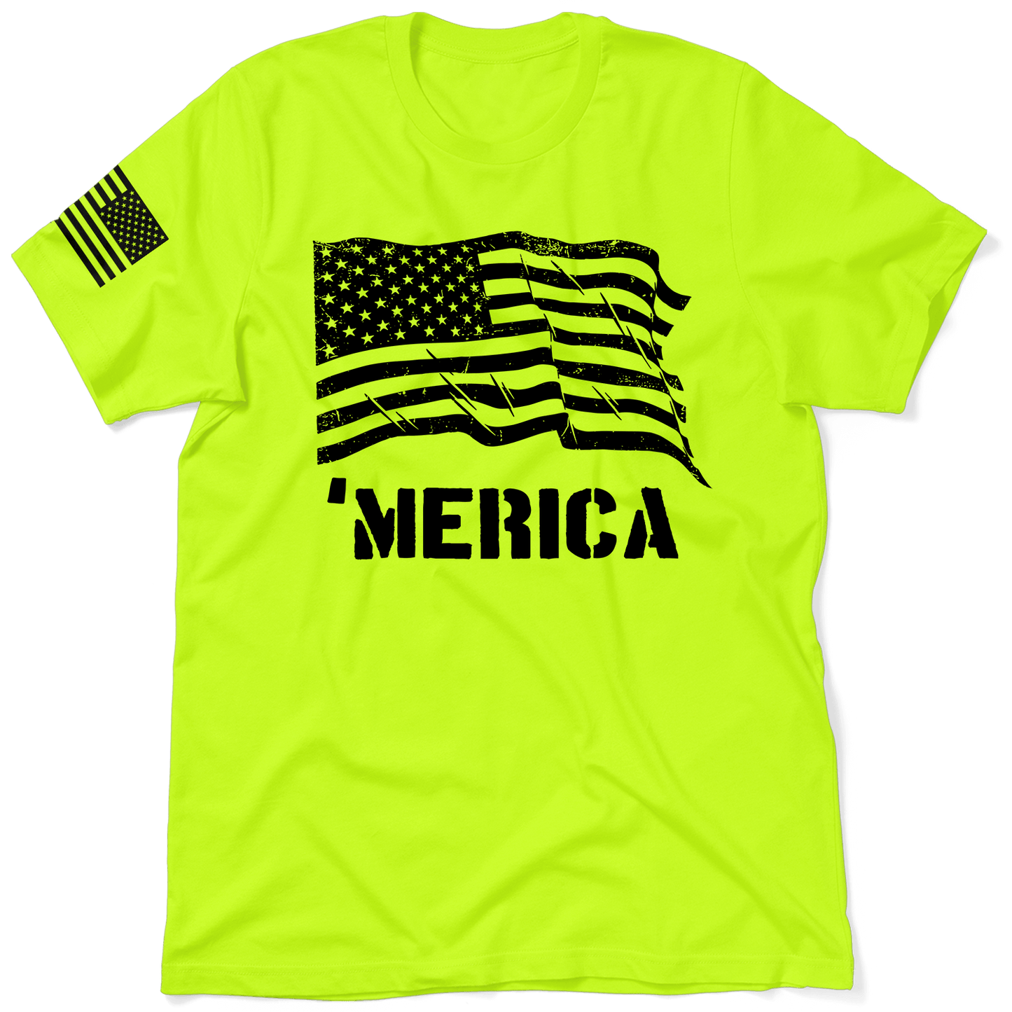 Merica - Safety Yellow T-Shirt