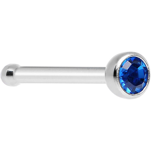 Capri Blue Nose Bone Created with Crystals