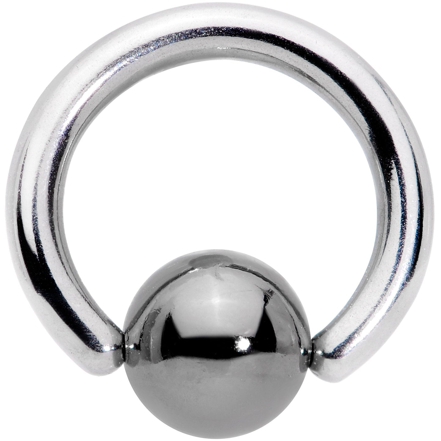 14G BCR Hematite Captive Ring 5/16 5mm