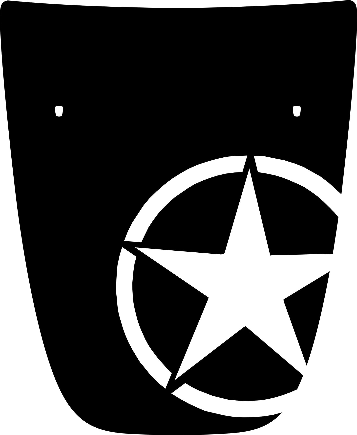 Military Star Hood Decal Cover for 2014-2019 Jeep Cherokee Trailhawk