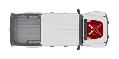 Hood "Crossed Swords" Decal Cover for 2018-2021 Jeep Gladiator