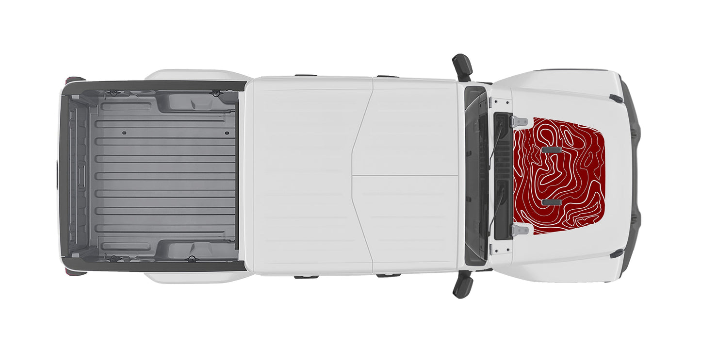 Hood "Topographic" Decal Cover for 2018-2021 Jeep Gladiator