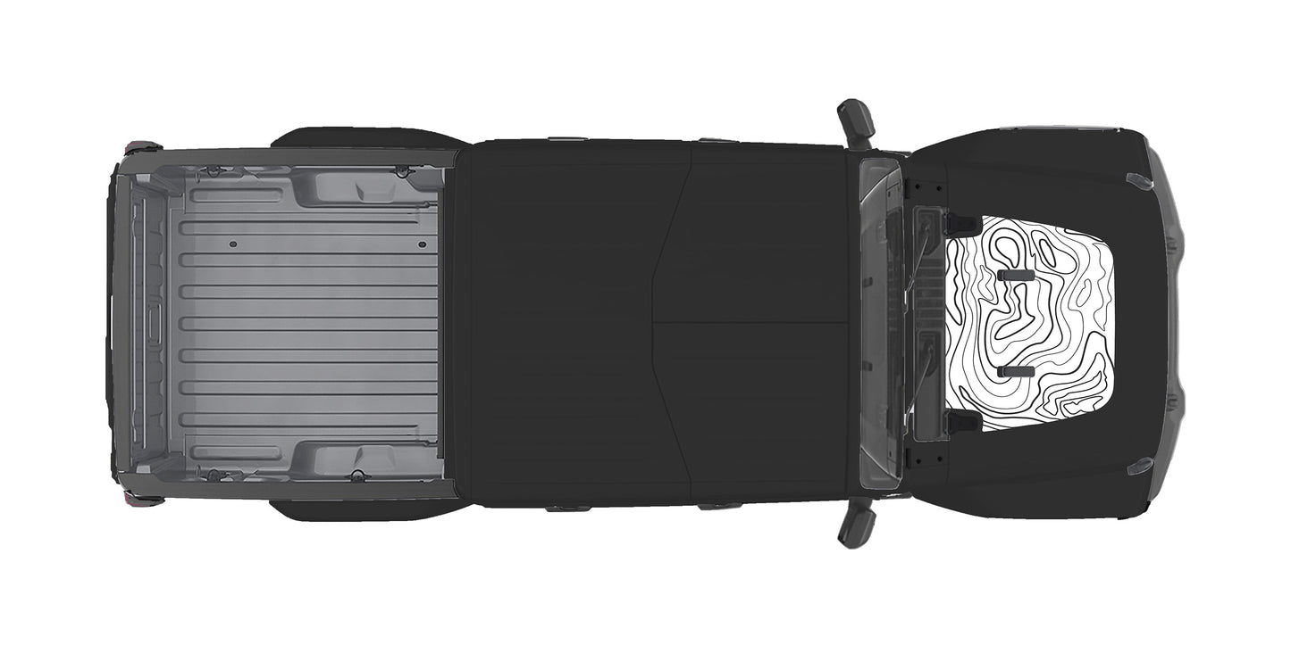Hood "Topographic" Decal Cover for 2018-2021 Jeep Gladiator