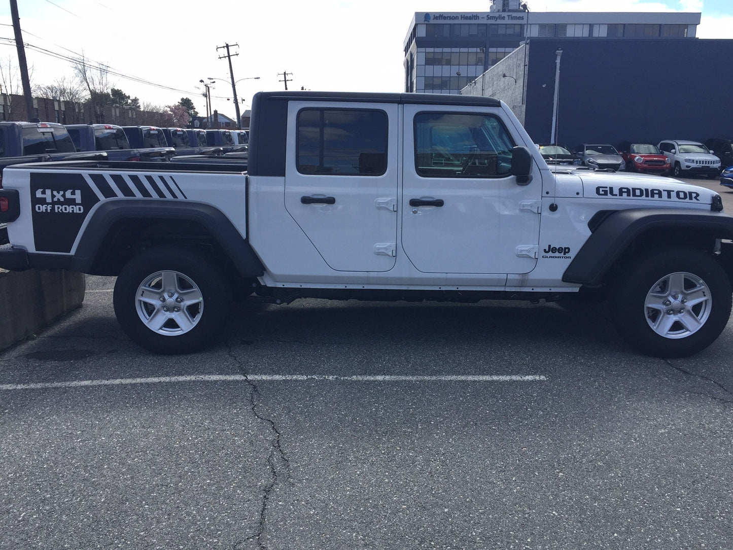 4x4 Off Road Quarter Stripe Decal Graphic for 2020-2021 Jeep Gladiator (x2)