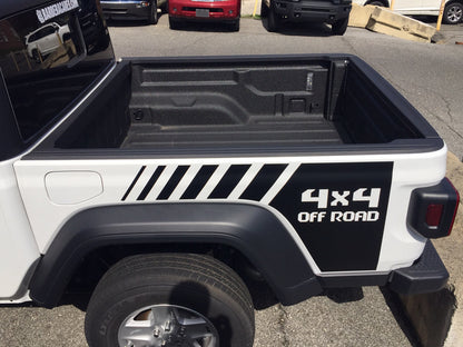 4x4 Off Road Quarter Stripe Decal Graphic for 2020-2021 Jeep Gladiator (x2)