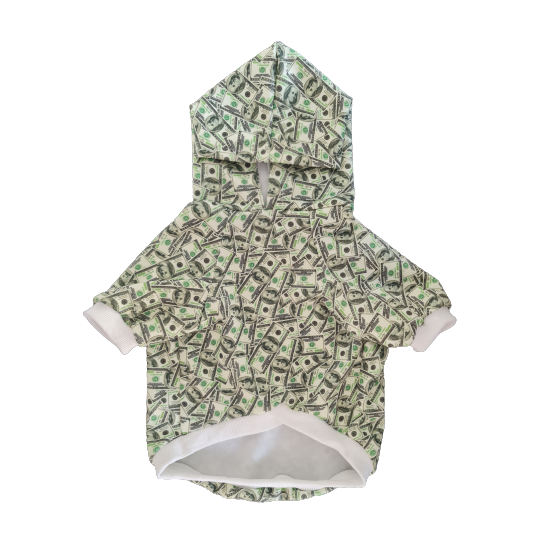 Money Print Dog Hoodie