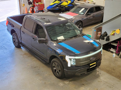Hood Stripe Decals for 2022-23 Ford F-150 Lightning