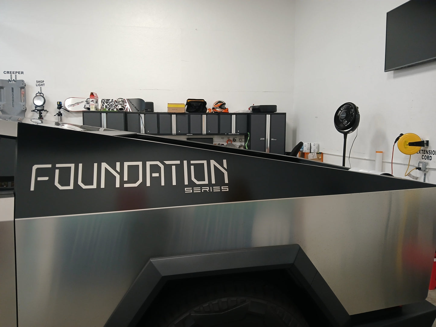 "Foundation Series" Bedside Panel Decals For The 2023-2026 Tesla Cybertruck (x2)