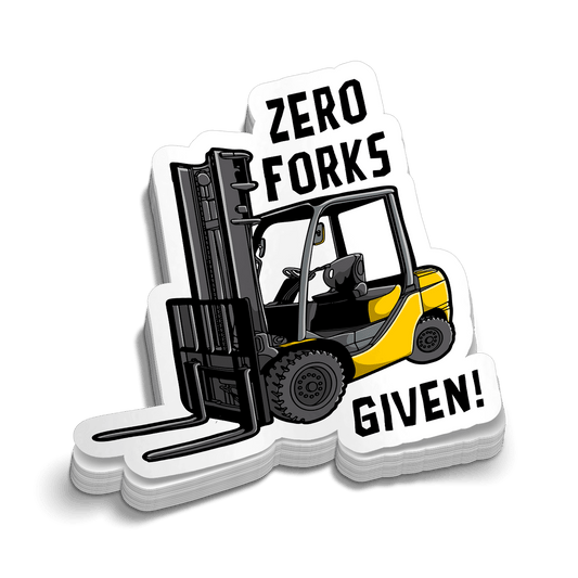 Zero Forks Given - Hard Hat Decal