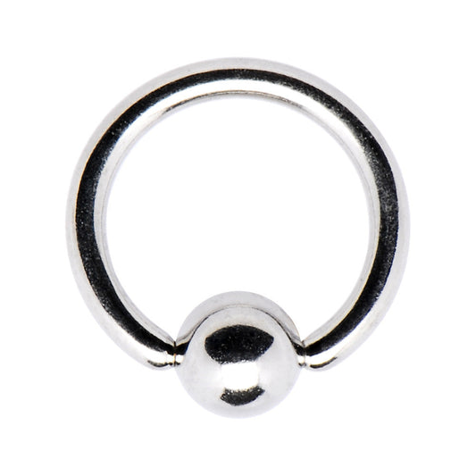 14G 3/8 Steel BCR Captive Ring