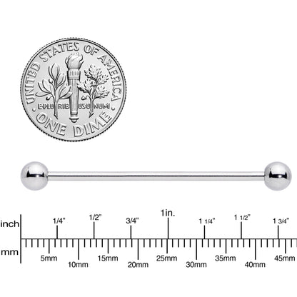 14G STEEL BARBELL Body Jewelry 1.5 5mm