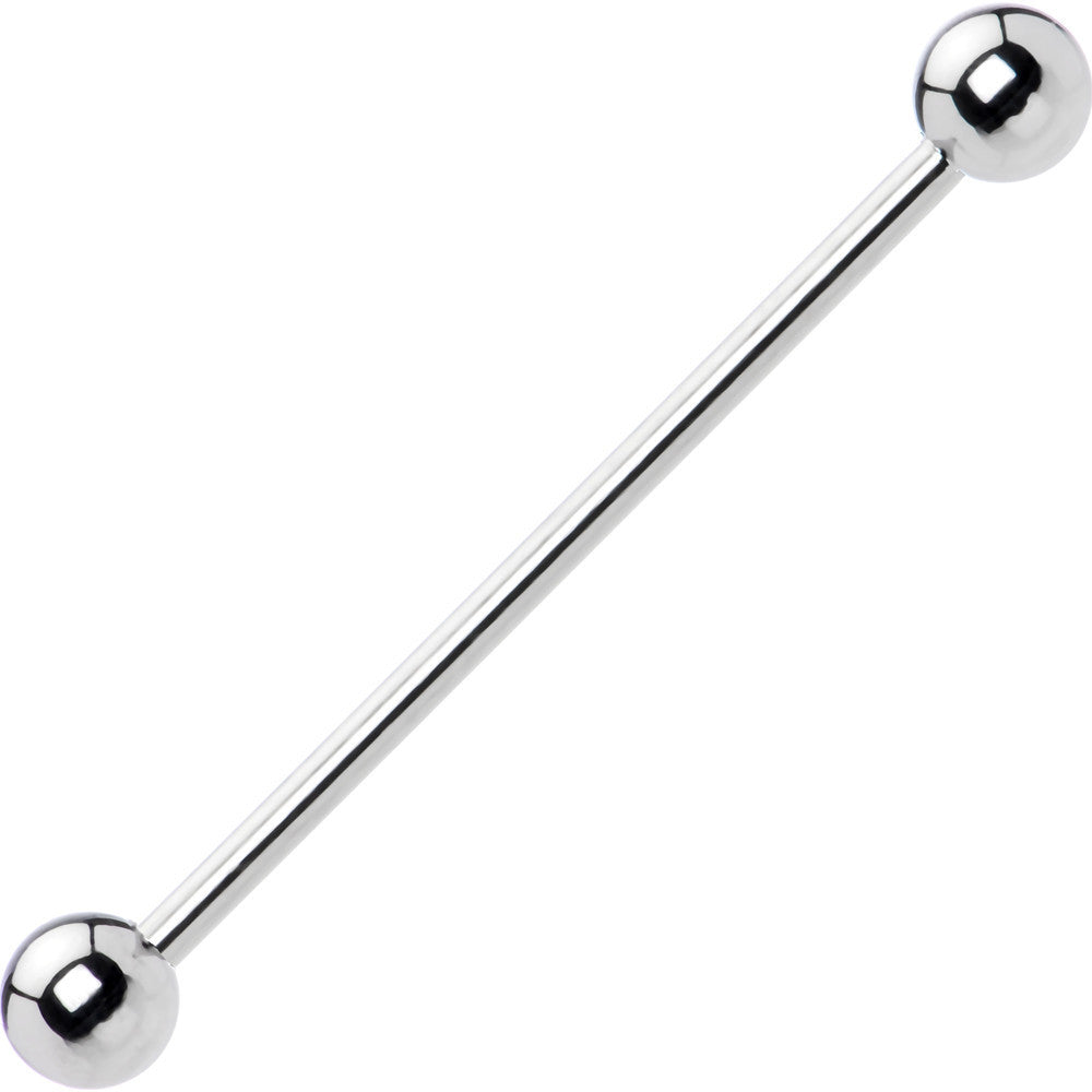 14G 1 1/4 316L Stainless Steel Straight Industrial Barbell