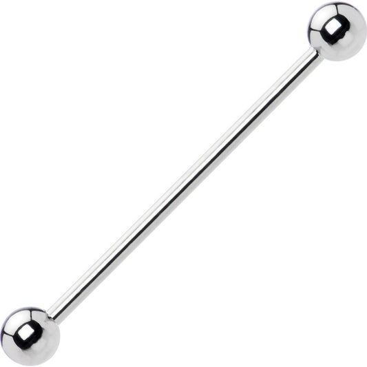 14G 1 1/4 316L Stainless Steel Straight Industrial Barbell