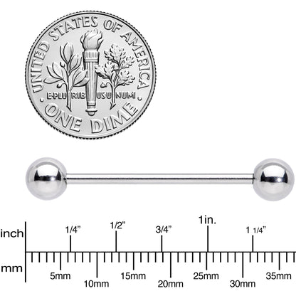 14G STEEL BARBELL Ring 1 inch 6mm