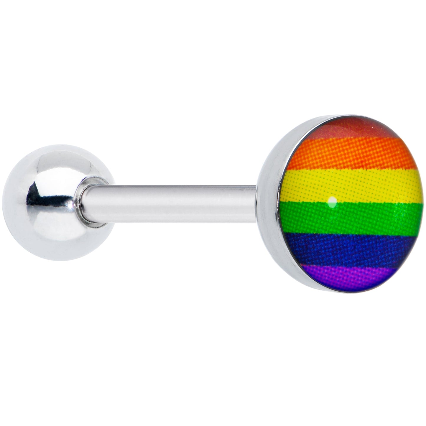 Surgical Steel RAINBOW Gay Pride Barbell