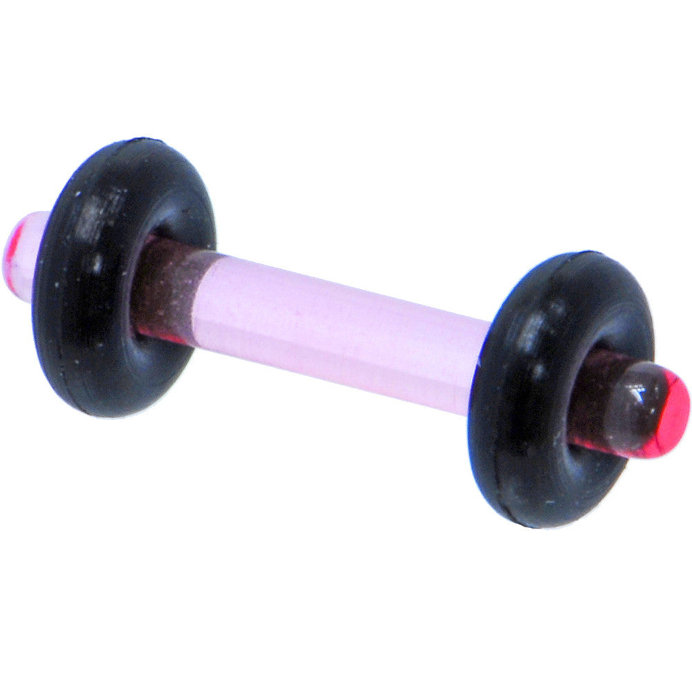 14G Pink Acrylic Plug