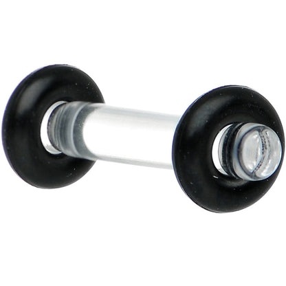 12G Clear Acrylic Plug Set of 2