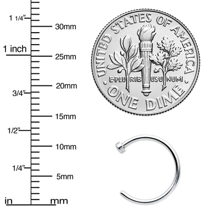 18G Stainless Steel Nose Hoop - 3/8