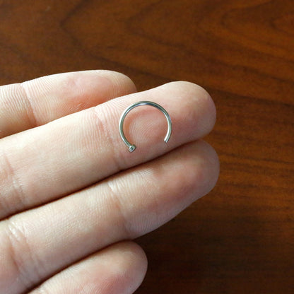 18G Stainless Steel Nose Hoop - 3/8