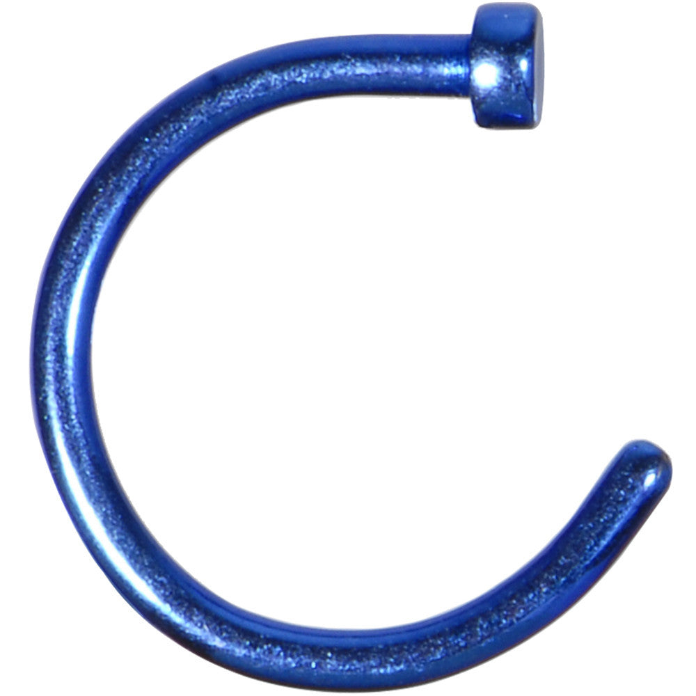 18G 5/16 Blue Anodized Titanium Nose Hoop