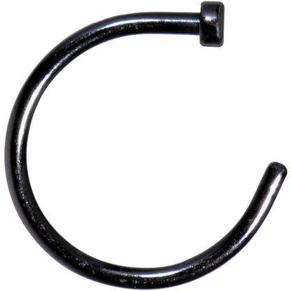 18G 3/8 Black Anodized Titanium Nose Hoop