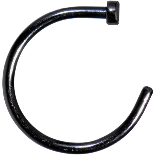 18G 3/8 Black Anodized Titanium Nose Hoop