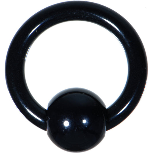 10G Black Acrylic Ball Captive Ring