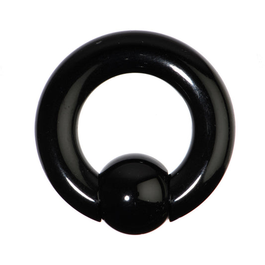0G Black Acrylic Ball Captive Ring