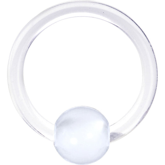14G 1/2 Clear Acrylic BCR Captive Ring