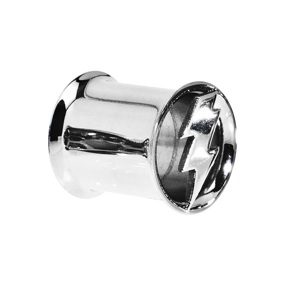 00G Stainless Steel Double Flare Ligthning Bolt Tunnel