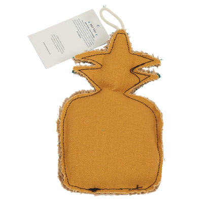 Country Living Canvas & Jute Pineapple-Shaped Dog Chew Toy – Durable, Safe and Non-Toxic