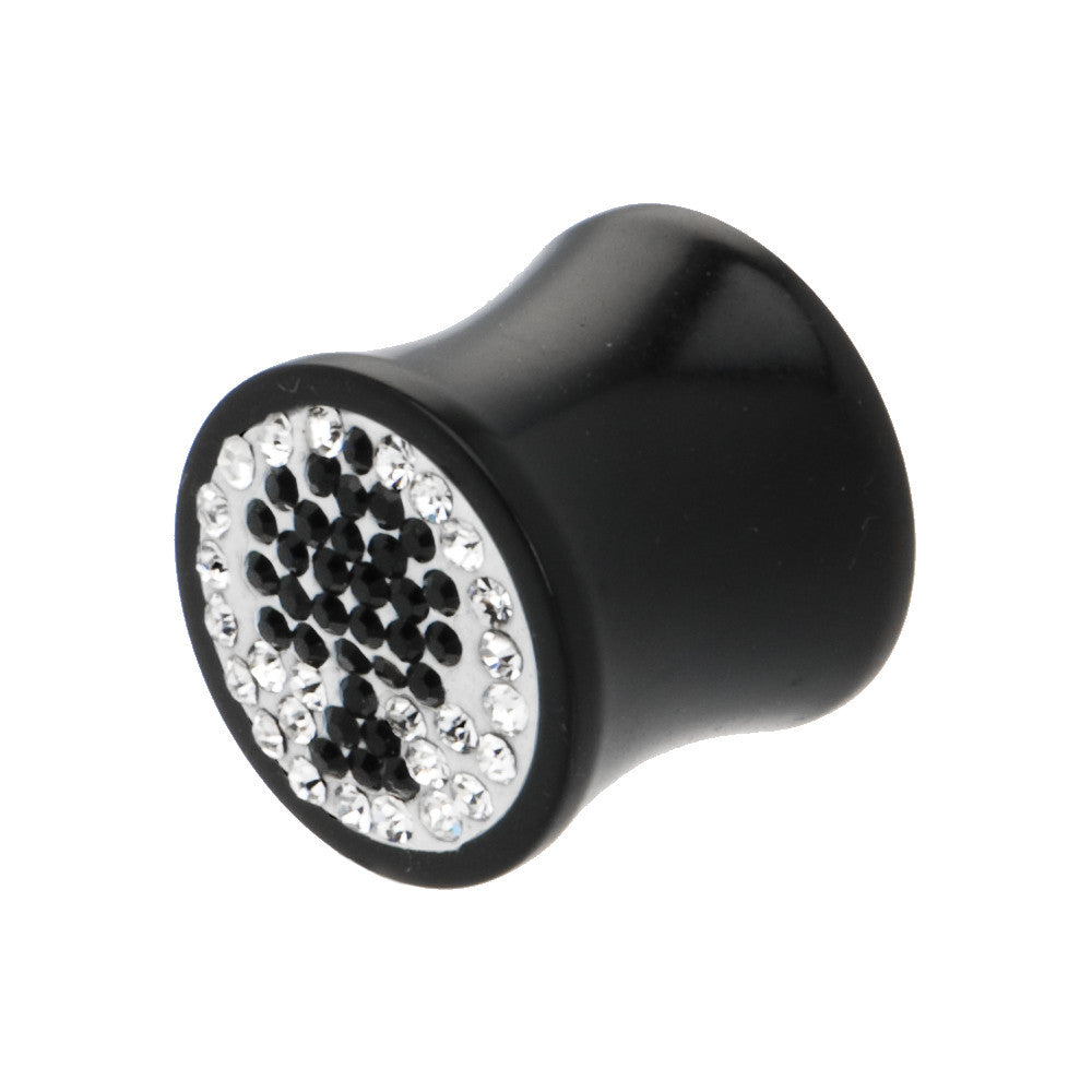 00G Crystal Black Spade Saddle Plug