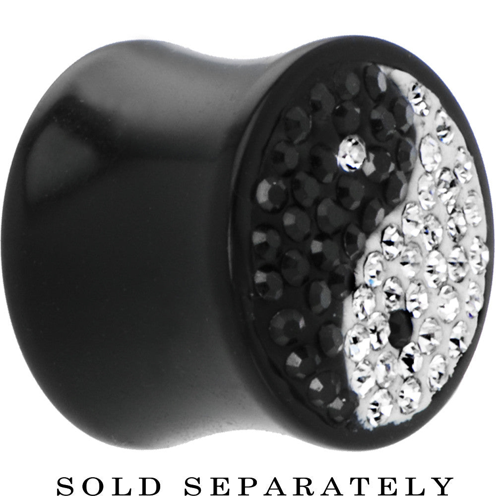 5/8G Crystal Ying Yang Saddle Plug