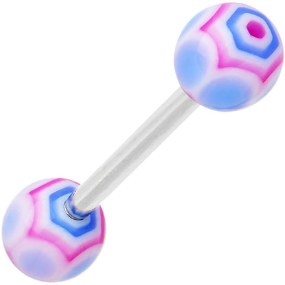 Blue Pink MARRACAS Barbell Tongue Ring
