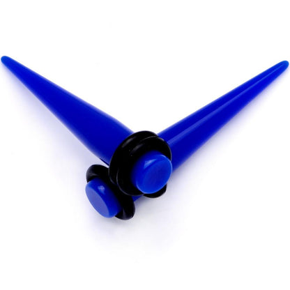 2G Dark Blue Acrylic Taper Set