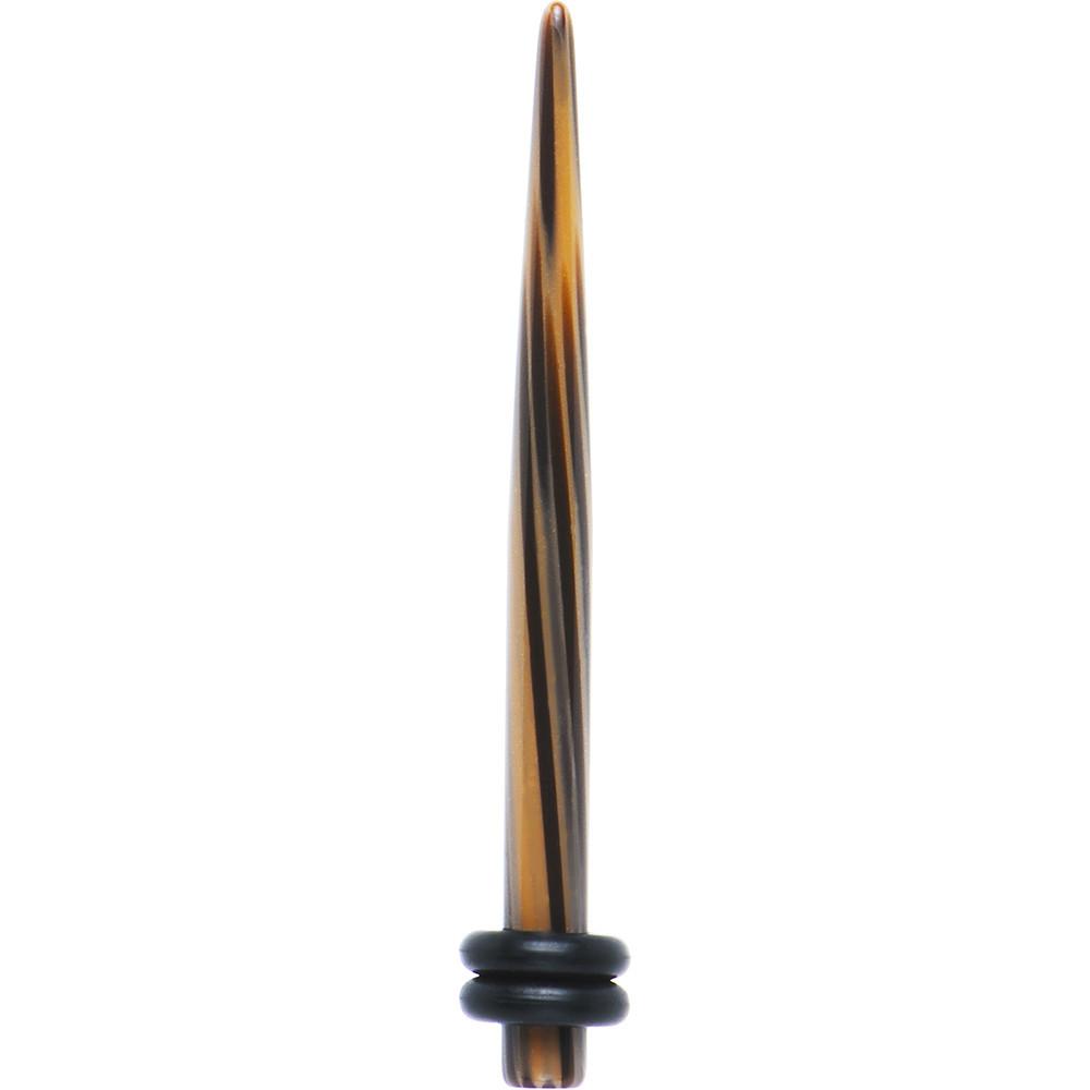 Black Brown Animal Print Acrylic Taper 2G to 00G