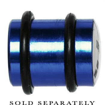 12mm Blue Anodized Titanium Blinking Plug