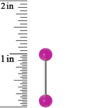 Bold Purple Barbell Tongue Ring