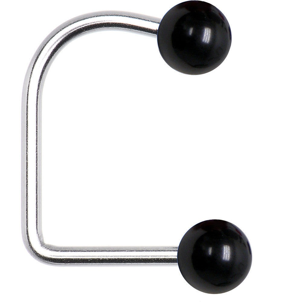 14G Black Acrylic Ball Lippy Loop Labret