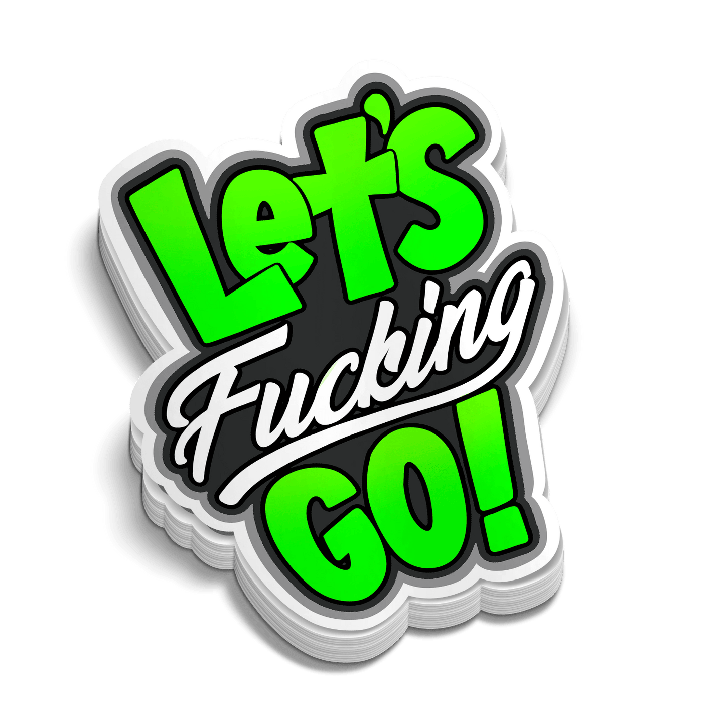 Let's F'in Go! - Hard Hat Decal