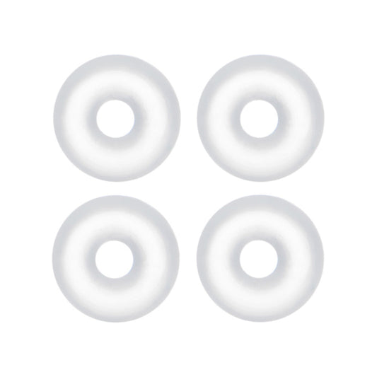 14G Clear Rubber O-Ring 4-Pack