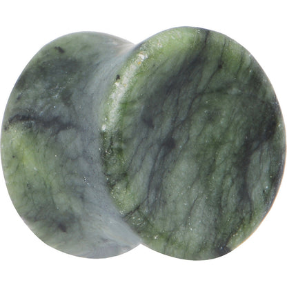 9/16 Double Flare Jade Natural Stone Concave Plug