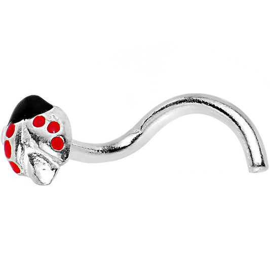 Sterling Silver Ladybug Nose Ring
