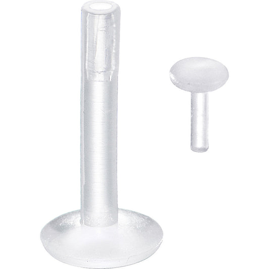 14G 3/8 3mm Bioplast Push-In Top Retainer