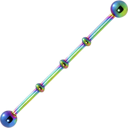 Ball Rainbow Anodized Titanium Industrial Project Bar 40mm