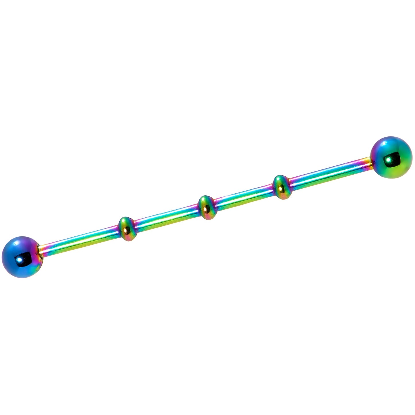 Ball Rainbow Anodized Titanium Industrial Project Bar 40mm