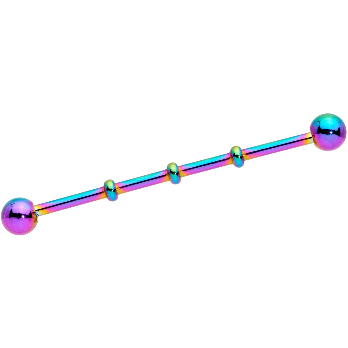 Ball Rainbow Anodized Titanium Industrial Project Bar 40mm
